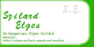 szilard elges business card